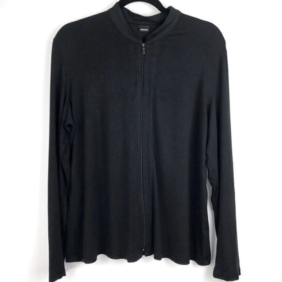 Luisa Viola Black Zip up Athleisure Jacket or Base Layer - Picture 5 of 9